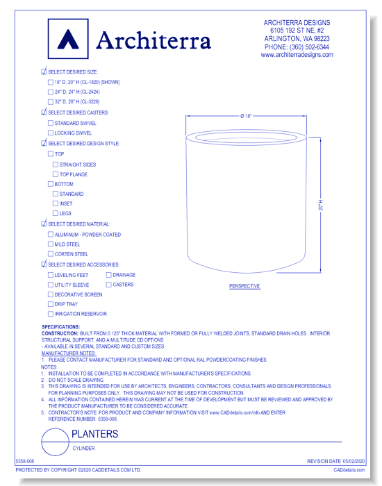 Planters: Cylinder