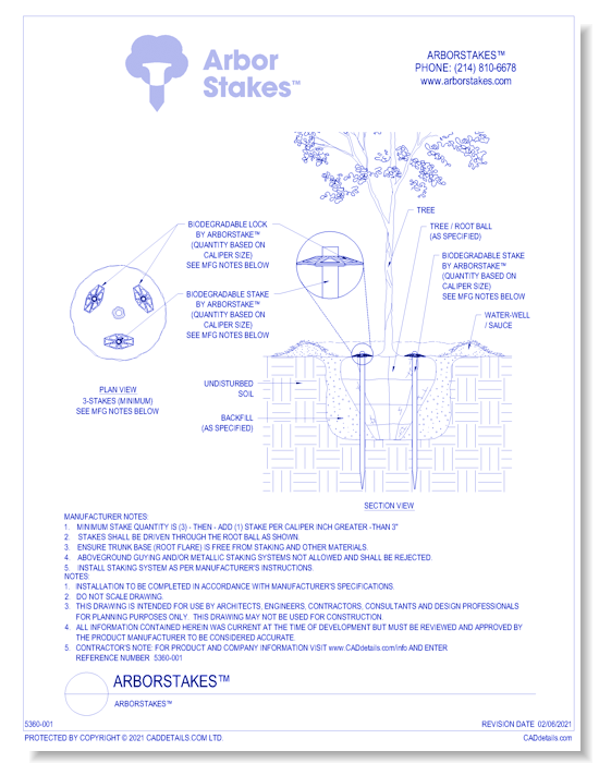 ArborStakes™ Tree Stake