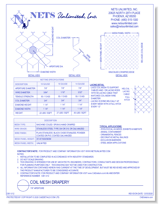 Coil Mesh Drapery (7-8 Aperture)