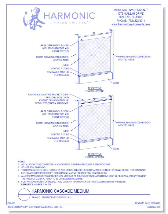 Harmonic Cascade Medium:  Framed - Perspectives Options 1 & 2