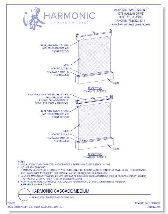 Harmonic Cascade Medium: Frameless - Perspectives Options 1 & 2