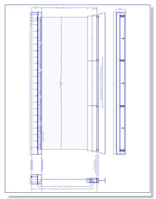 Harmonic Cascade Large: Frameless - Option 2: Removable Mounting Bracket Cover, To Conceal Hardware