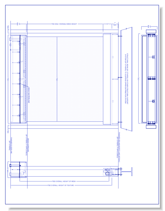 Harmonic Cascade Medium: Framed - Option 2: Removable Mounting Bracket Cover, To Conceal Hardware