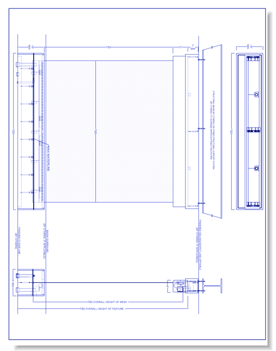 Harmonic Cascade Medium: Frameless - Option 2: Removable Mounting Bracket Cover, To Conceal Hardware