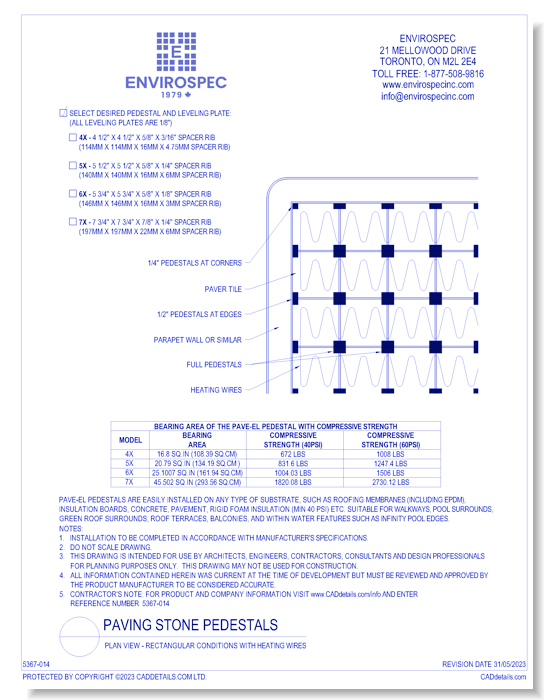 Plan View - Rectangular Conditions With Heating Wires 