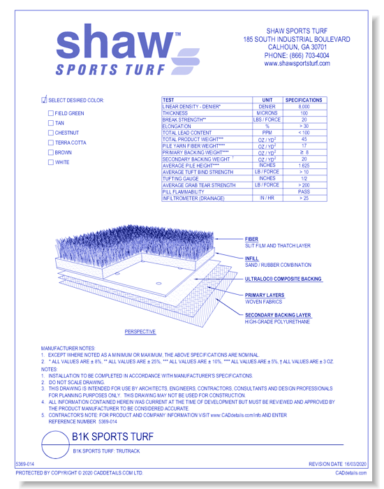 B1K Sports Turf: TruTrack