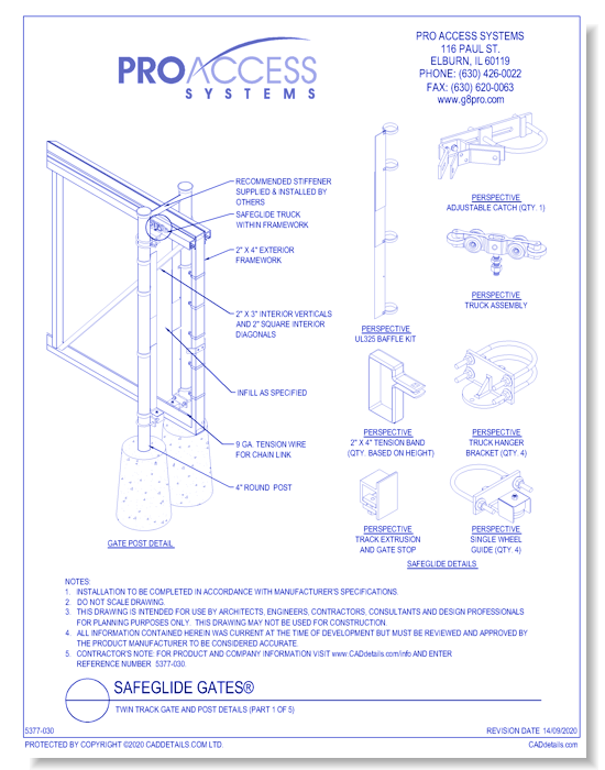 Twin Track Gate And Post Details