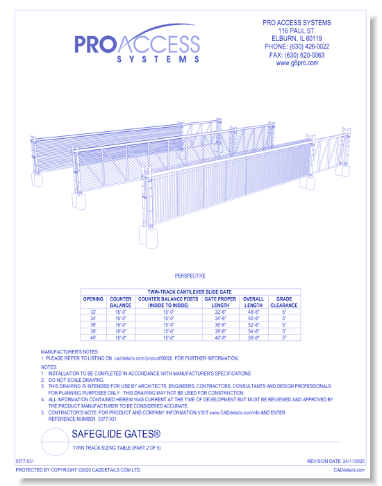 Twin Track Sizing Table