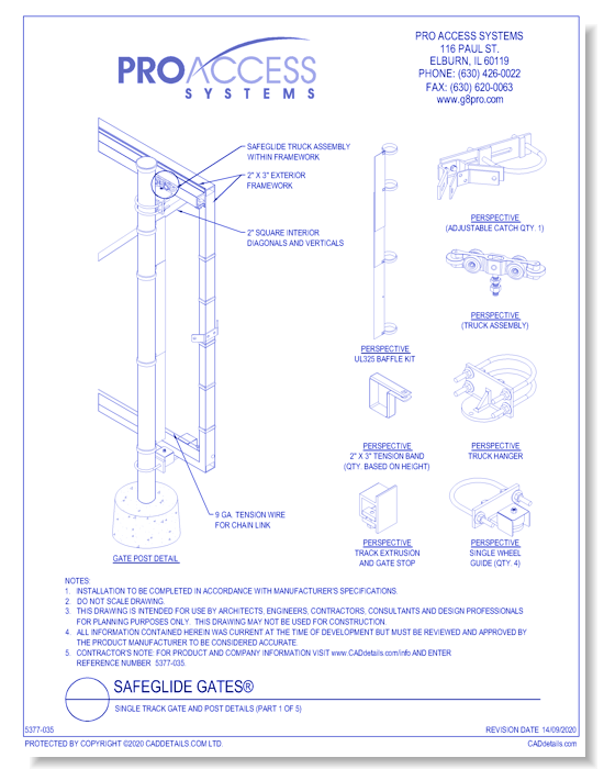 Single Track Gate And Post Details