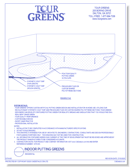 Indoor Putting Greens - Residential