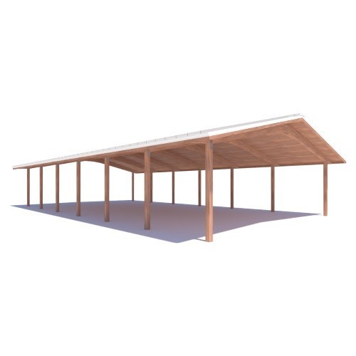 RCP Shelters: Laminated Wood-Gable (LW-G3052-03)