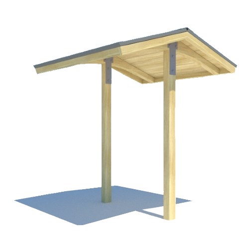 RCP Shelters: Laminated Wood-Gable (LW-G8-2P-04)