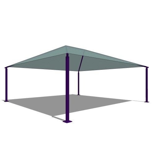 Superior Shade: 24' x 24' Square Shade With 8' Height, Glide Elbow™, And In-Ground Mount