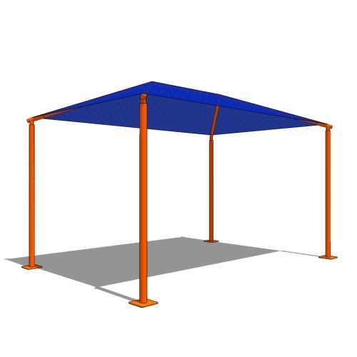 Superior Shade: 10' x 15' Rectangle Shade With 8' Height, Glide Elbow™, And In-Ground Mount