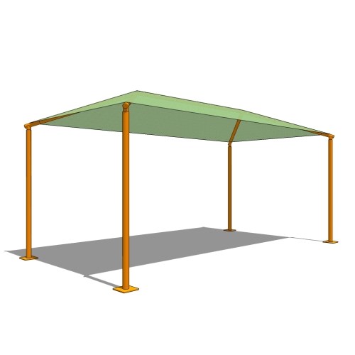 Superior Shade: 10' x 20' Rectangle Shade With 8' Height, Glide Elbow™, And In-Ground Mount