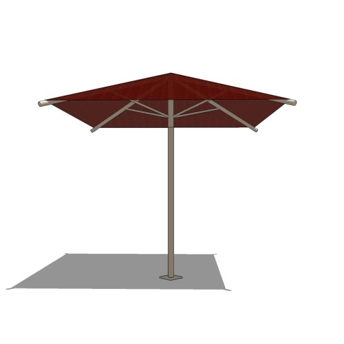 Superior Shade: 10' x 10' Square Umbrella With 8' Height, Glide Elbow™, And In-Ground Mount