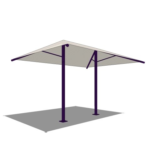 Superior Shade: 16' x 12' Dual Column Umbrella With 8' Height, Glide Elbow™, And In-Ground Mount