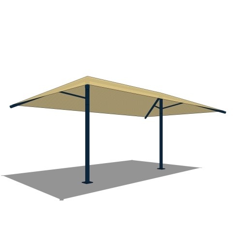 Superior Shade: 24' x 14' Dual Column Umbrella With 8' Height, Glide Elbow™, And In-Ground Mount