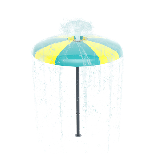 CAD Drawings BIM Models Waterplay Solutions Corp. Freestanding Play Features: Rain Cap Beach Umbrella