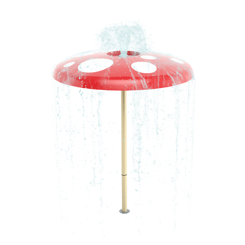 CAD Drawings BIM Models Waterplay Solutions Corp. Freestanding Play Features: Rain Cap with Polka Dots 
