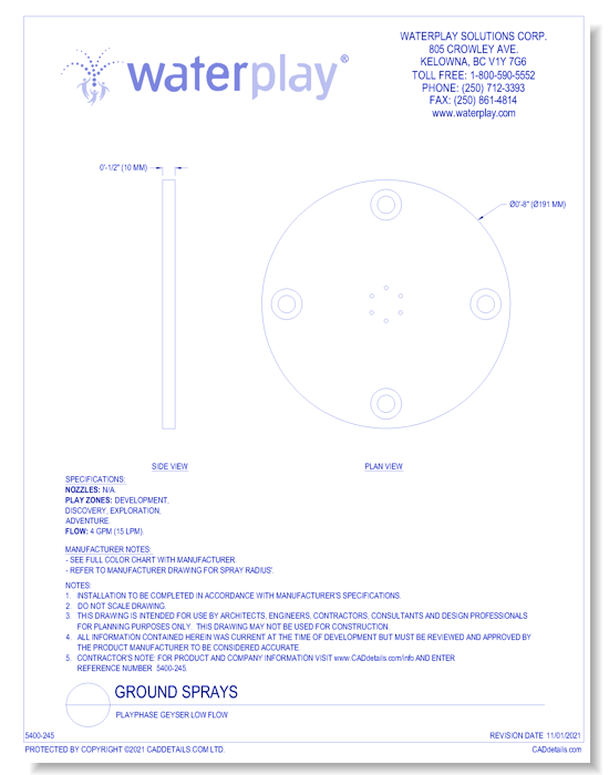 Ground Sprays: Playphase Geyser Low Flow