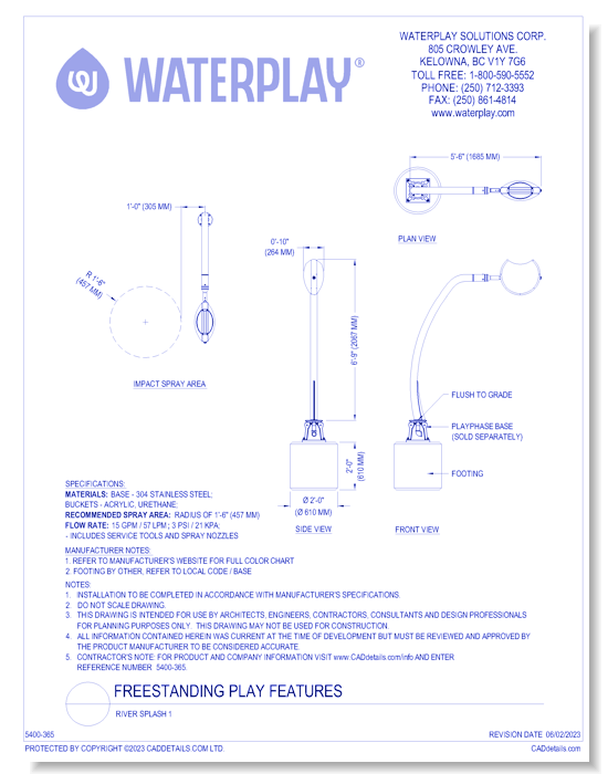 Freestanding Play Features: River Splash 1