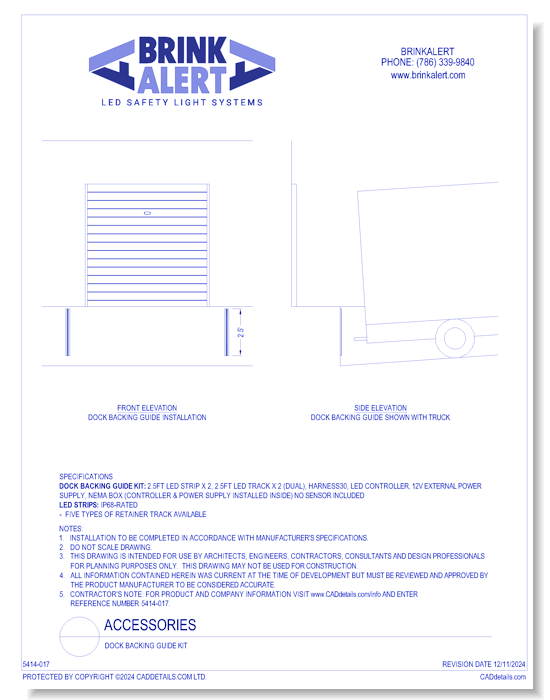 Accessories: Dock Backing Guide Kit