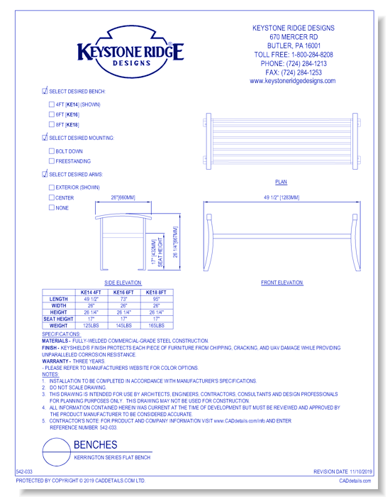 Kerrington Series Flat Bench