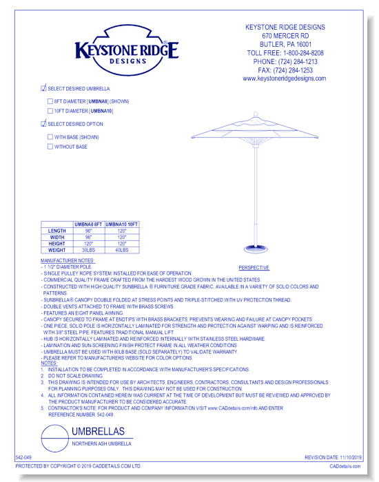 Northern Ash Umbrella