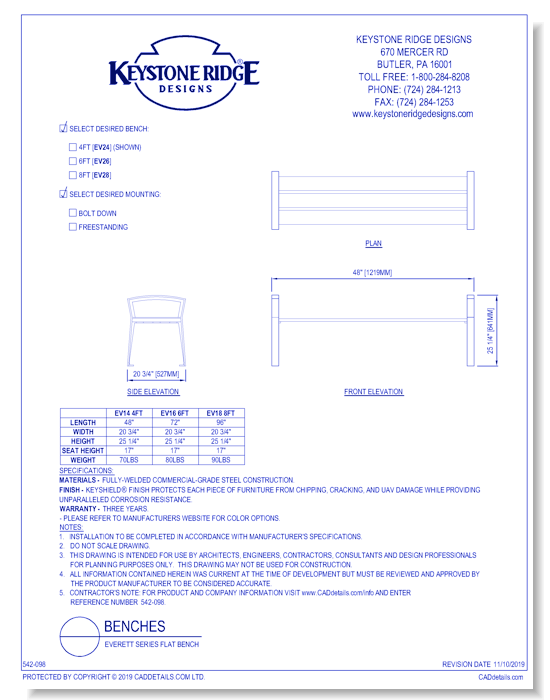 Everett Series Flat Bench