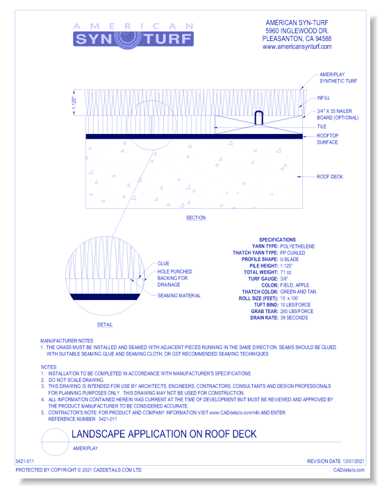 Ameriplay: Landscape Application on Roof Deck