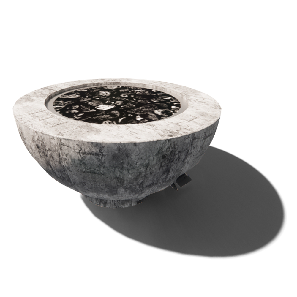 Natural Grey Cove 42" Round Gas Fire Pit Bowl (CV-30)