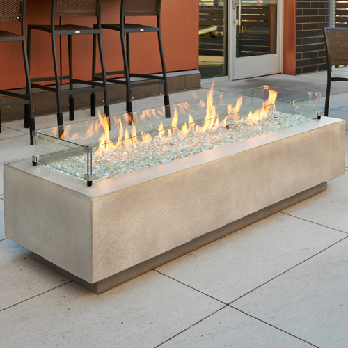 CAD Drawings The Outdoor GreatRoom Company Cove 72" Linear Gas Fire Pit Table