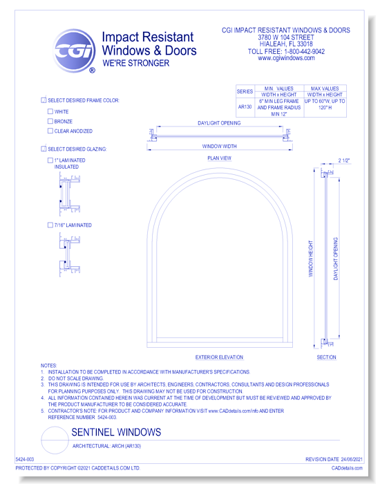 Architectural: Arch (AR130)
