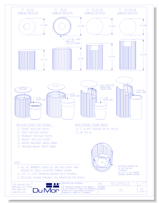 Receptacle 70