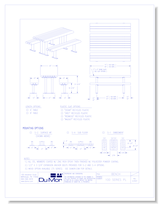 Table 100 Series PL