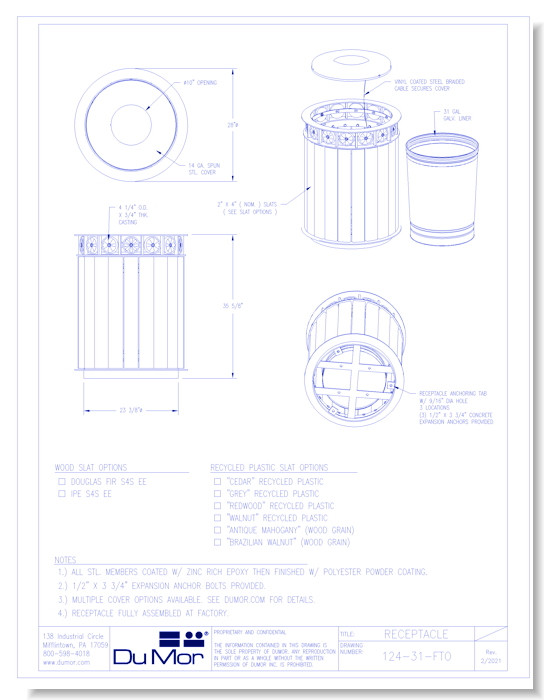 Receptacle 124