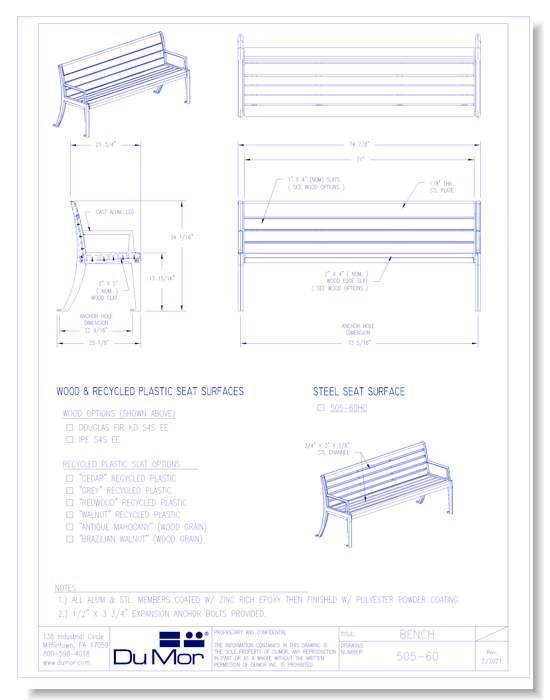 Bench 505