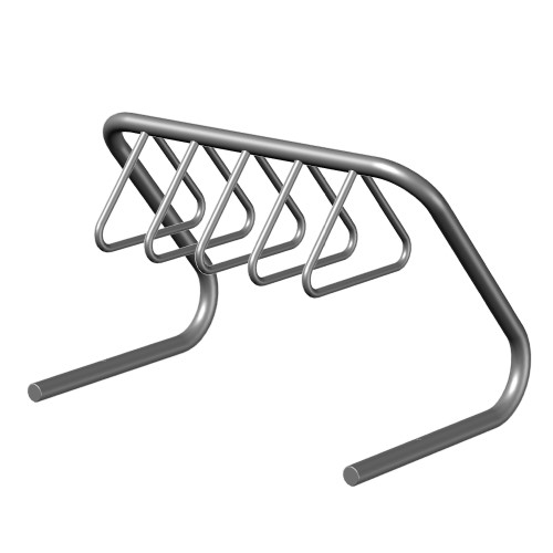 CAD Drawings BIM Models Greenspoke (853005) Triangle Loop Rack, 5-Loops, Surface Mount 
