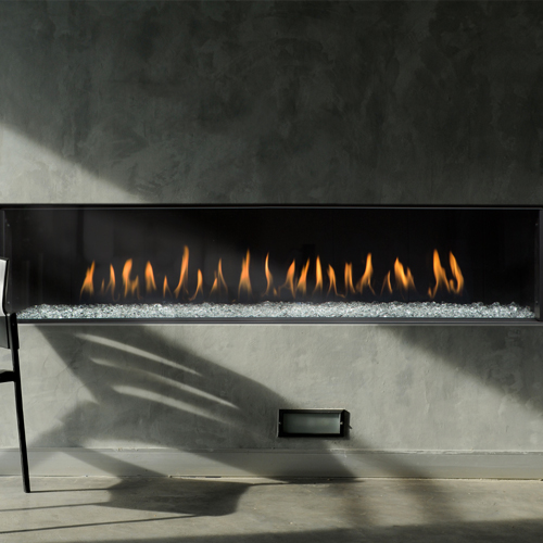 CAD Drawings BIM Models Montigo Fireplaces Custom 5' Single Sided - PRODIGY Series (PC5) Light Commercial Gas Fireplace