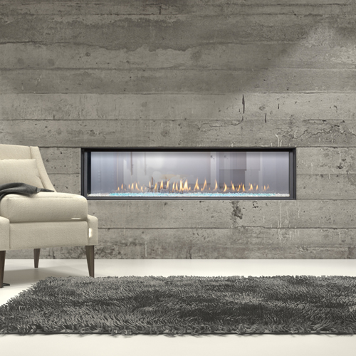 CAD Drawings BIM Models Montigo Fireplaces 63" See Through - DISTINCTION Series (D6315ST) Luxury Residential Gas Fireplace 