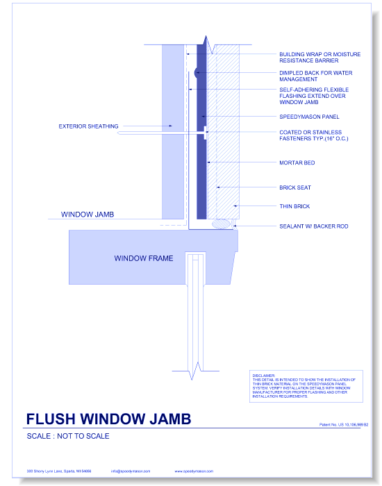 Brick Lath-Sheet: 10 - Flush Window Jamb