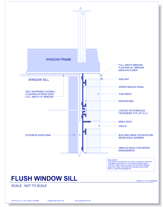 Brick Lath-Sheet: 11 - Flush Window Sill