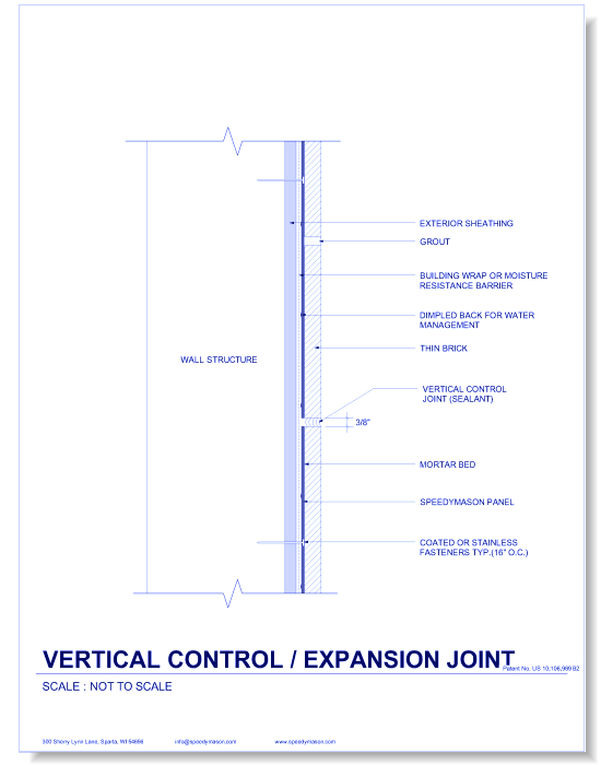Brick Lath-Sheet: 17 - Vertical Control - Expansion Joint