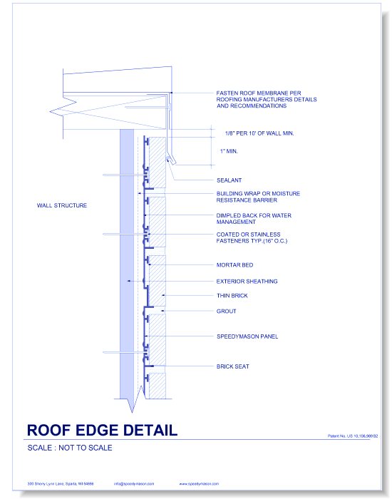 Brick Lath-Sheet: 18 - Roof Edge Detail
