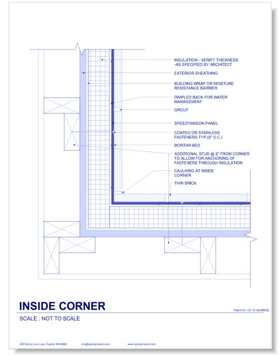 Brick Lath-Sheet: 19 - Inside Corner