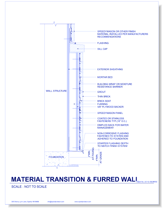Brick Lath-Sheet: 23 - Material Transition & Furred Wall