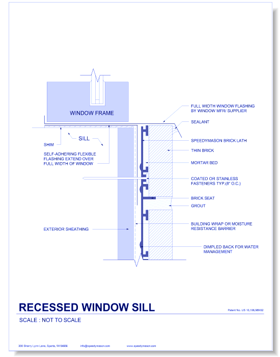 Brick Lath-Sheet: 28 - Recessed Window Sill 