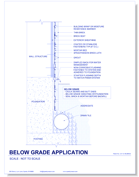 Brick Lath-Sheet: 30 - Below Grade Application