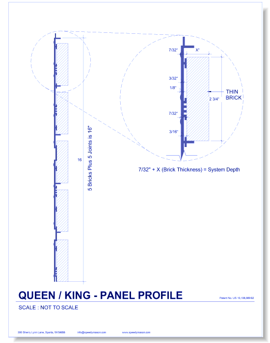 Brick Lath-Sheet: 44 - Queen - King - Panel Profile